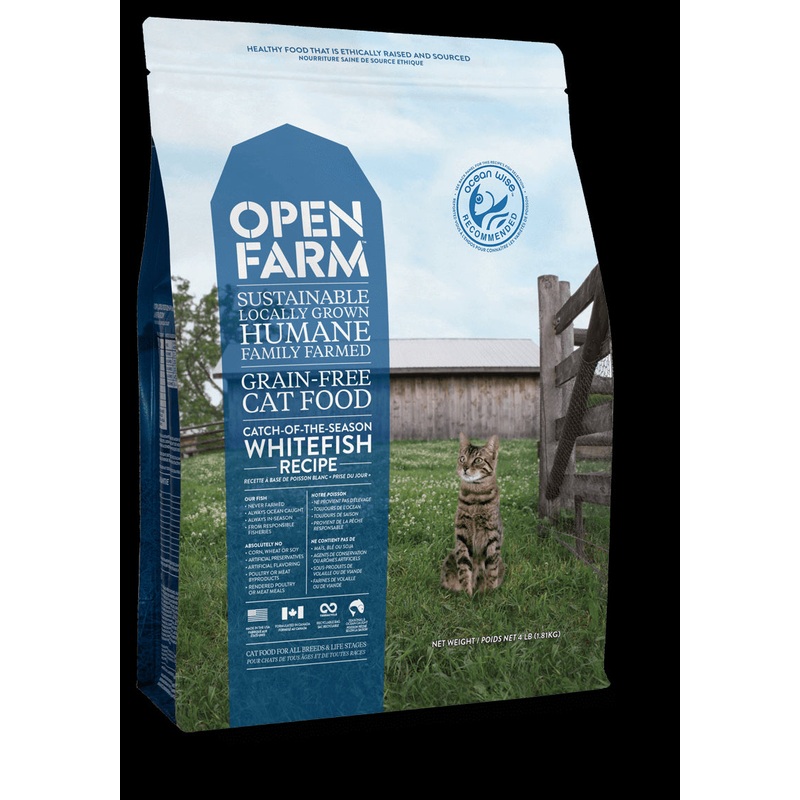 Open Farm Grain-Free Dry Cat Food – Catch-of-the-Season Whitefish – 8lb Bag