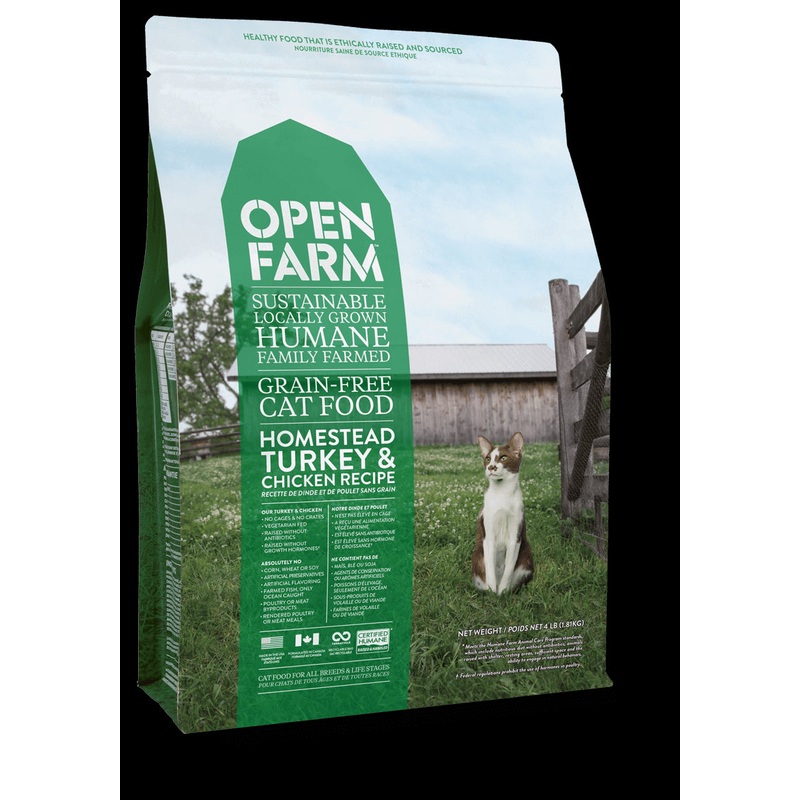 Open Farm Grain-Free Dry Cat Food – Homestead Turkey & Chicken – 8lb Bag