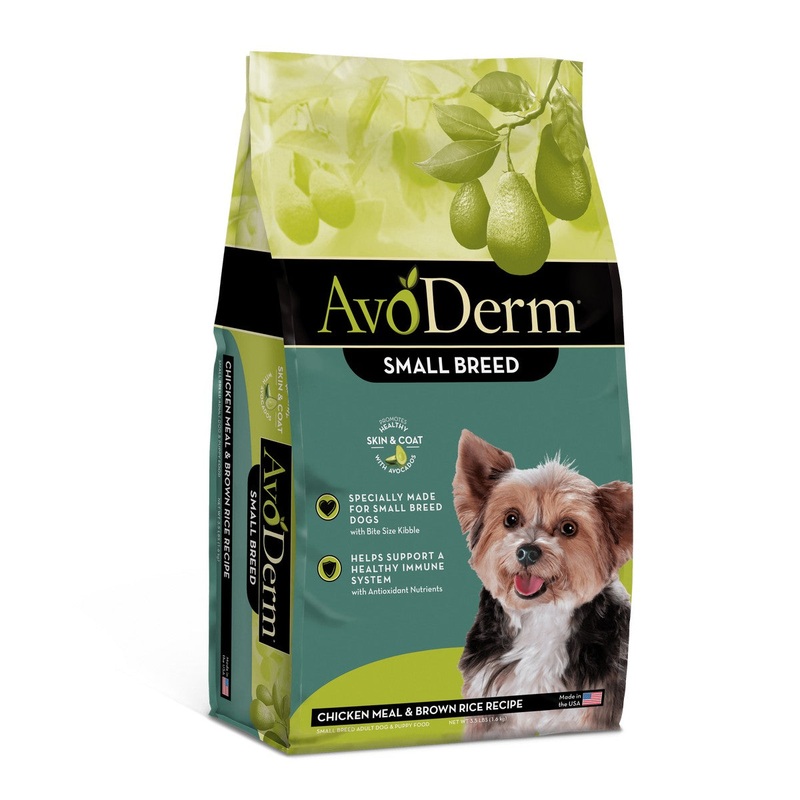 AvoDerm Small Breed Dry Dog Food – Chicken Meal & Brown Rice – 12lb Bag