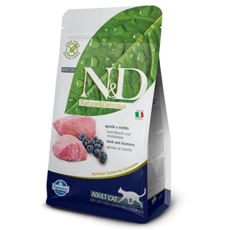 Farmina N&D Prime Grain-Free Dry Cat Food – Lamb & Blueberry – 3.3lb