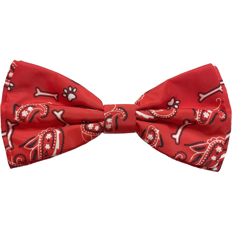 Huxley & Kent Bone-Dana Red Pet Bow Tie 2”