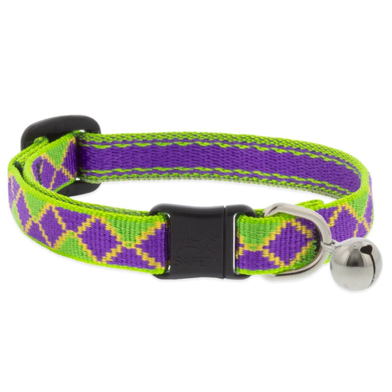 LUPINE MicroBatch Safety Cat Collar 1/2 Wide 8-12 Length Jester