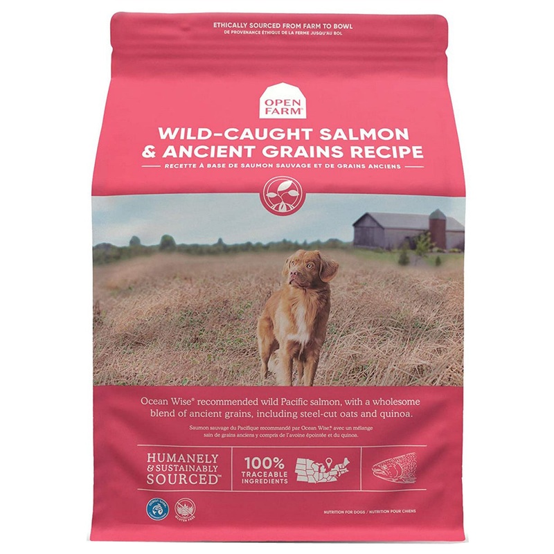 Open Farm Ancient Grains Dry Dog Food – Wild-Caught Salmon & Ancient Grains – 22lb Bag