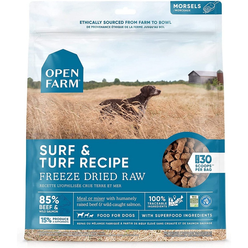Open Farm Freeze-Dried Raw Dog Food – Surf  &Turf – 13.5oz Bag