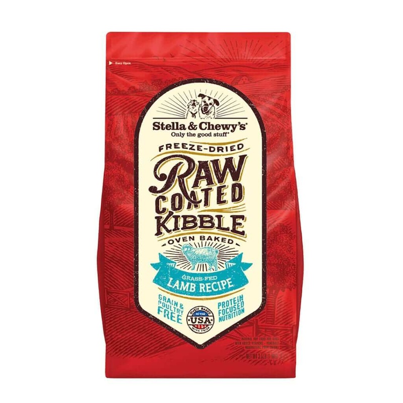 Stella & Chewy’s Grass-Fed Lamb Raw Coated Kibble Dry Dog Food 22lb