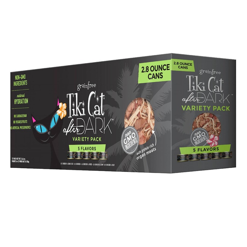 Tiki Cat After Dark Variety Pack 5 Flavor Canned Cat Food 2.8oz