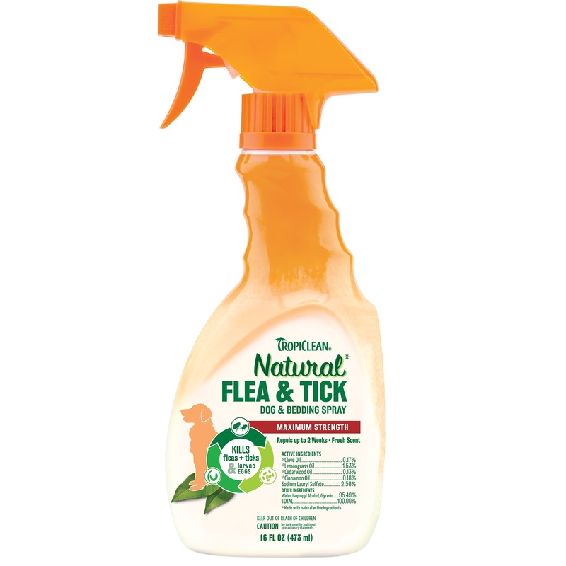 Tropiclean Natural Flea & Tick Spray For Pets 16oz
