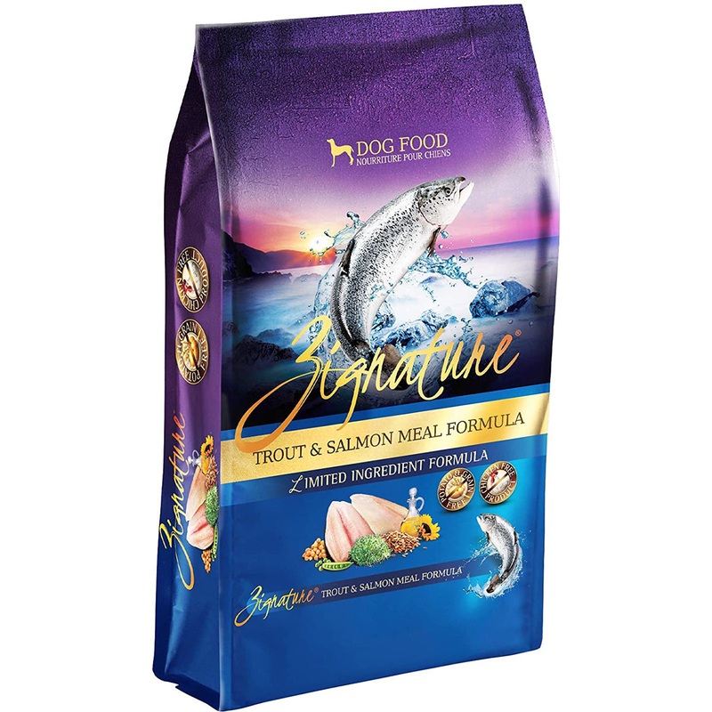 Zignature Limited Ingredient Grain-Free Small Bites Dry Dog Food Trout & Salmon – 4lb Bag