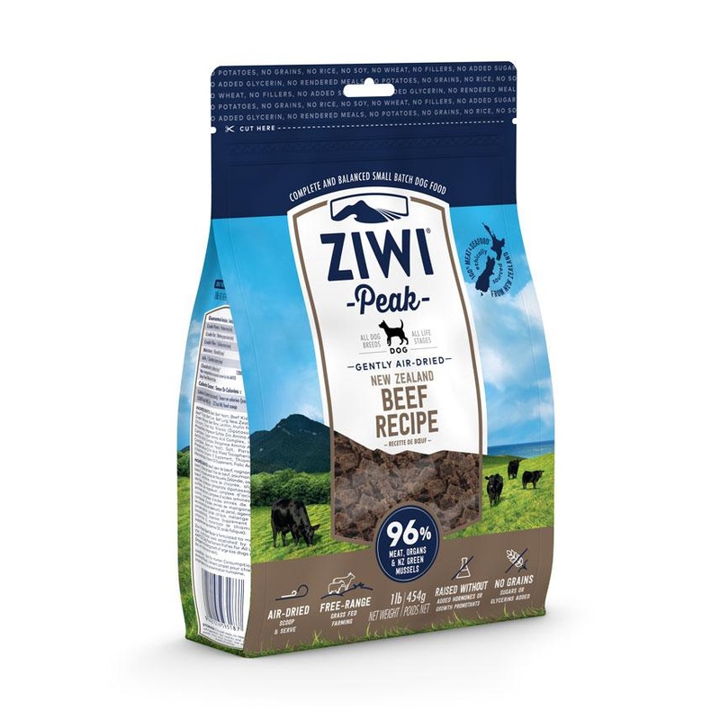 Ziwi Peak Air-Dried Dog Food – Beef – 1lb Bag