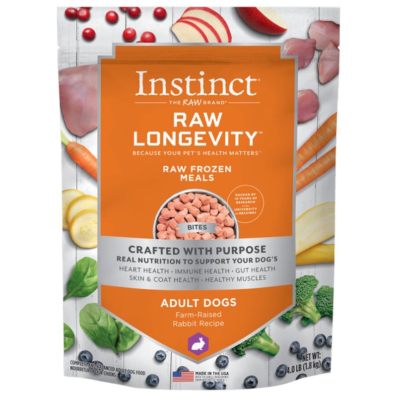 Instinct Nature’s Variety Longevity  Frozen Bites Rabbit Dog Food 4lb