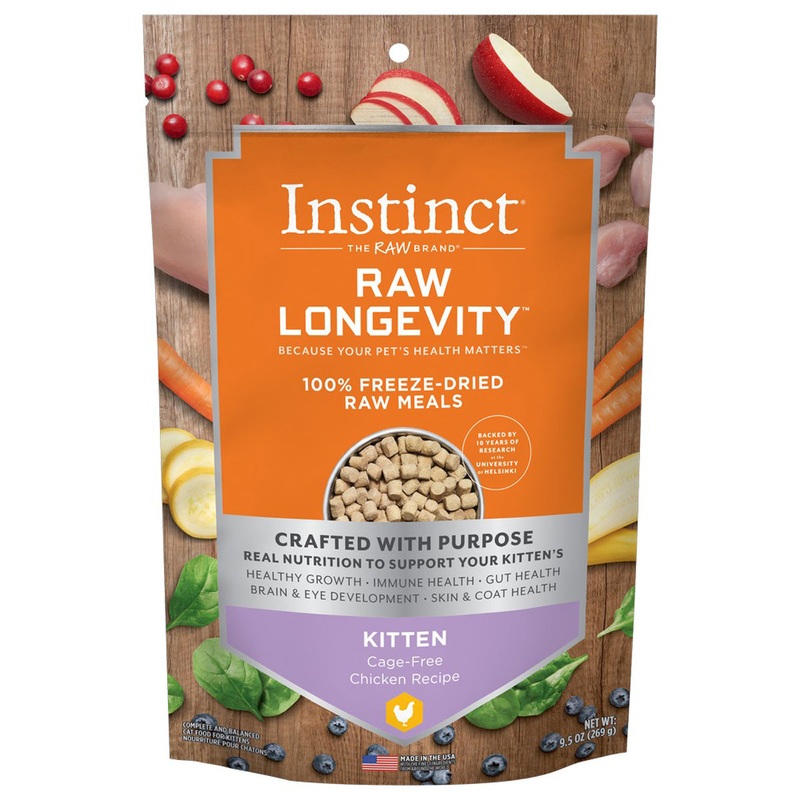 Instinct Raw Longevity 100% Freeze-Dried Raw Meals Cage-Free Chicken Recipe for Kittens 9.5oz