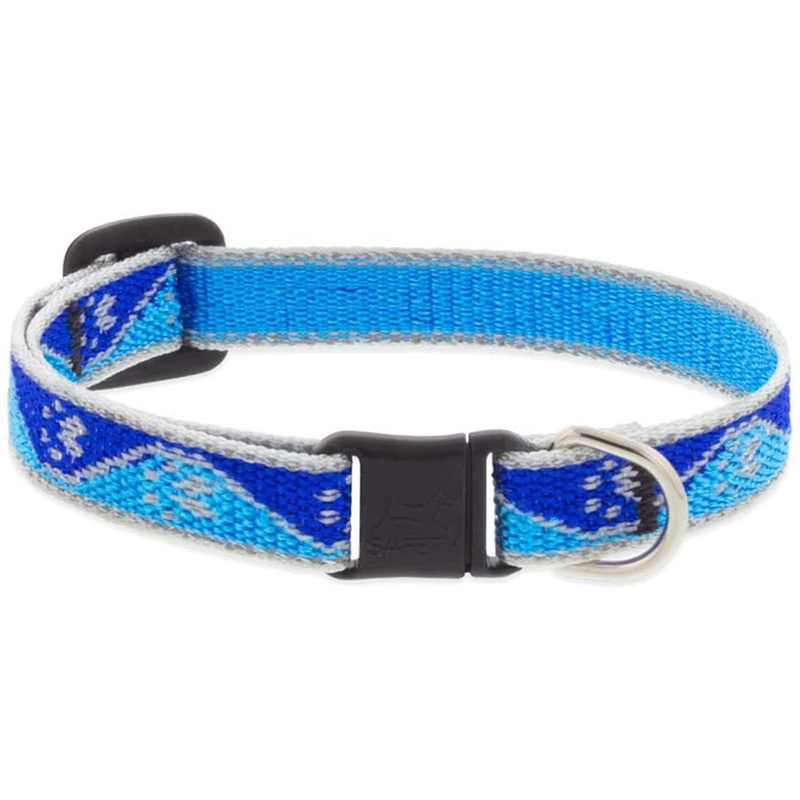 Lupine Reflective Cat Collar 1/2 X 8-12 Blue Paws