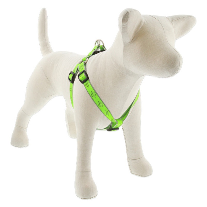 Lupine Reflective Step In Dog Harness 3/4 Wide 15-21 Girth Green Diamond