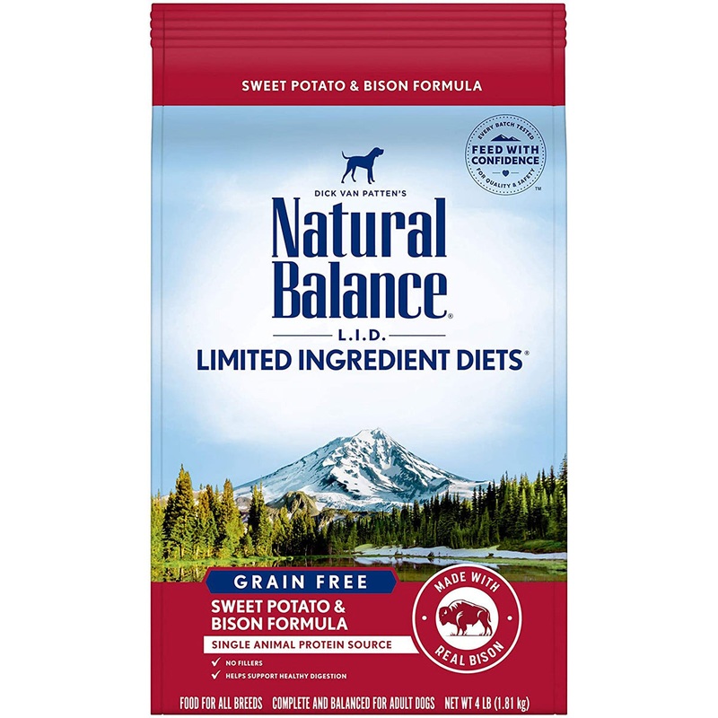 Natural Balance LID Limited Ingredient Diet Grain Free Dry Dog Food – Sweet Potato & Bison – 4lb