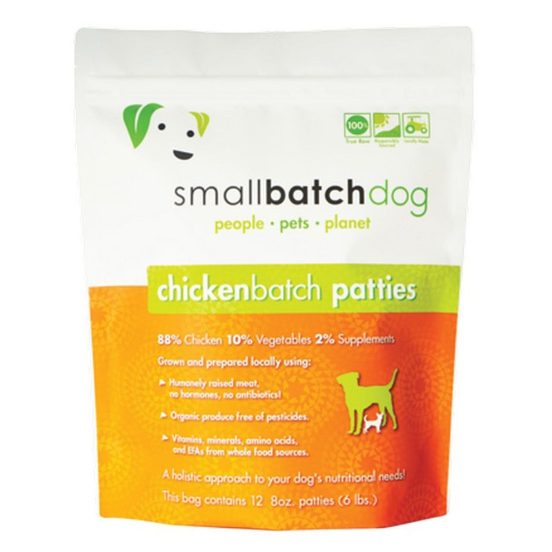 Smallbatch Frozen Patties Chicken Dog Food 6lb