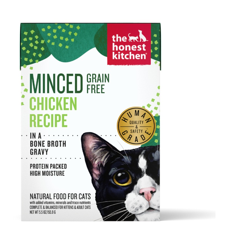 The Honest Kitchen Grain Free Wet Cat Food – Minced Chicken – 5.5oz Pouch