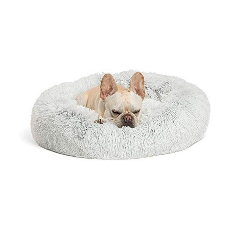 Best Friends by Sheri Calming Shag Vegan Fur Donut Cuddler Frost – 30×30