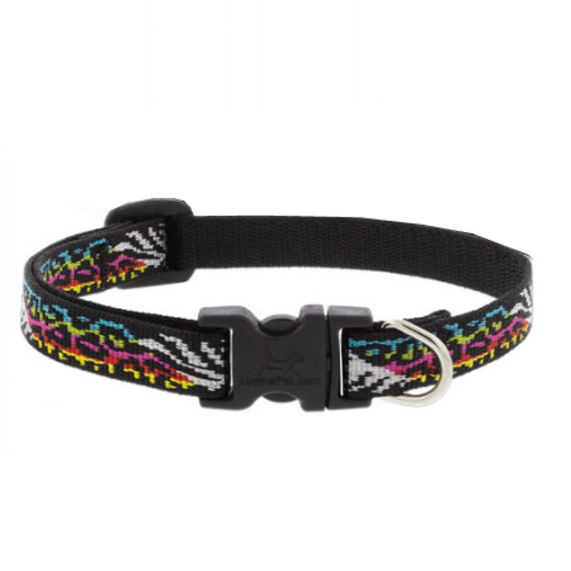 Lupine Adjustable Dog Collar 1/2 Wide X 10-16 Neck Size Wild Side