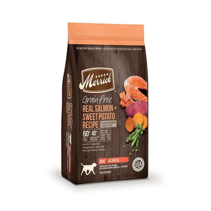 Merrick Grain Free Salmon Sweet Potato Dry Dog Food 10lb