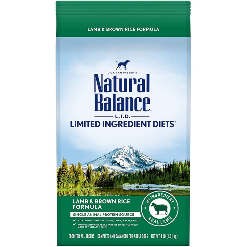 Natural Balance LID Limited Ingredient Diet Dry Dog Food – Lamb Brown Rice – 4lb