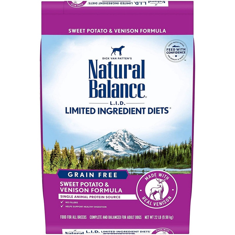 Natural Balance LID Limited Ingredient Diet Dry Dog Food –  Venison & Sweet Potato – 22lb