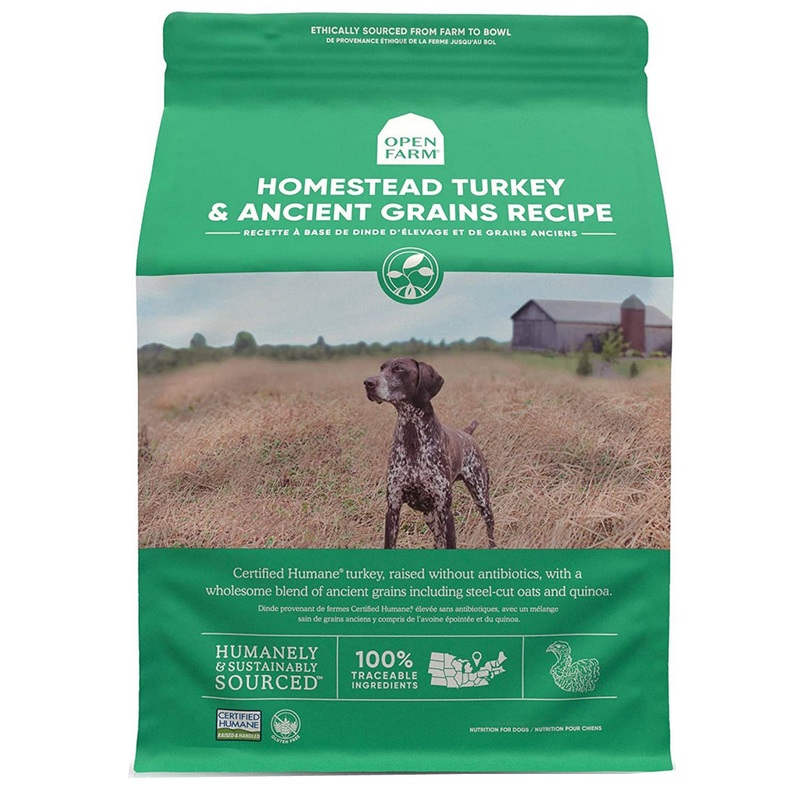Open Farm Ancient Grains Dry Dog Food – Homestead Turkey & Ancient Grains – 22lb Bag