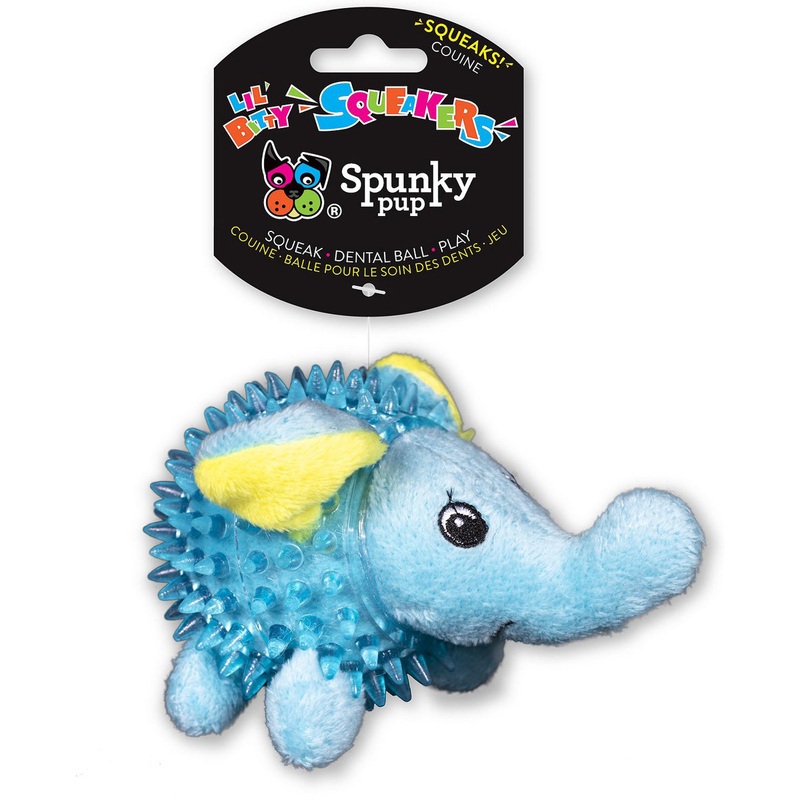 Spunky Pup Lil’ Bitty Squeaker Elephant Dog Toy