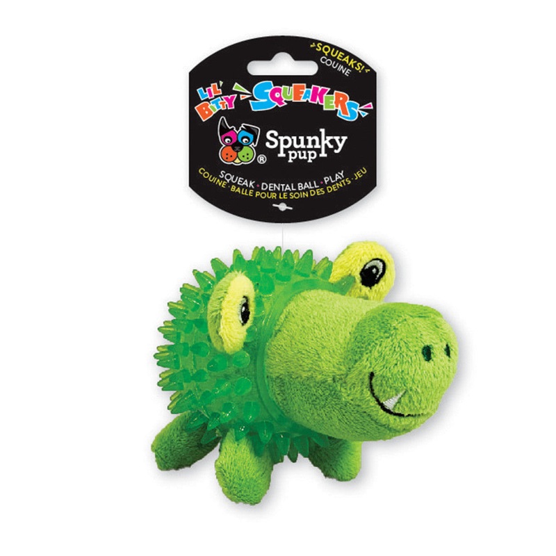 Spunky Pup Lil’ Bitty Squeaker Gator Dog Toy