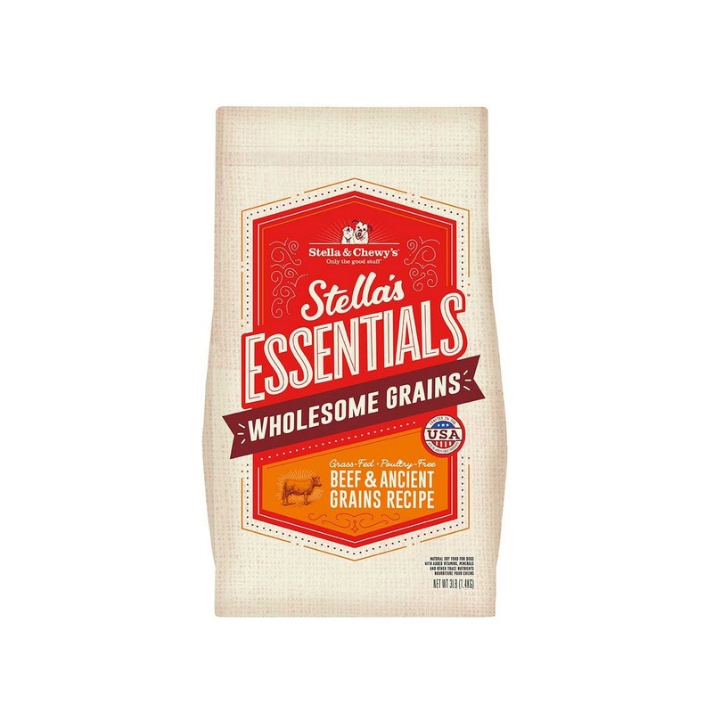 Stella & Chewy’s Essentials Ancient Grains Grass-Fed Beef Dry Dog Food 25lb