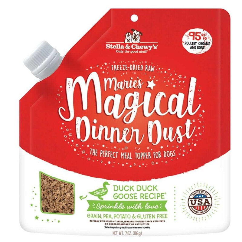 Stella & Chewy’s Marie’s Magical Dinner Dust Duck Duck Goose Raw Dog Food 7oz