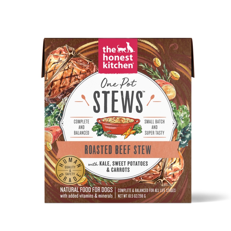 The Honest Kitchen One Pot Stew Wet Dog Food – Beef & Kale – 10.5oz Pouch