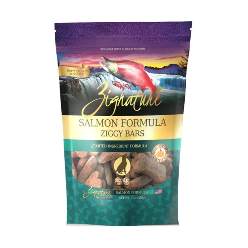 Zignature Ziggy Bars Dog Treats – Salmon – 12oz