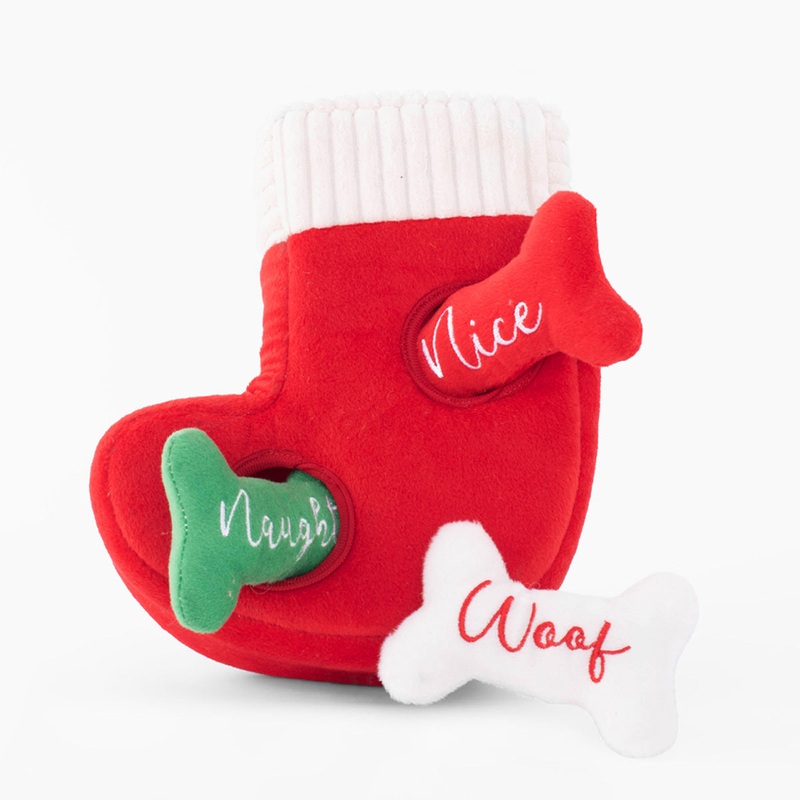 Zippy Paws Holiday Burrow – Naughty or Nice Stocking