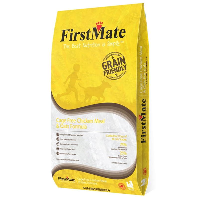 First Mate Grain Friendly Cage-Free Chicken & Oats Formula Dry Dog Food 25lb