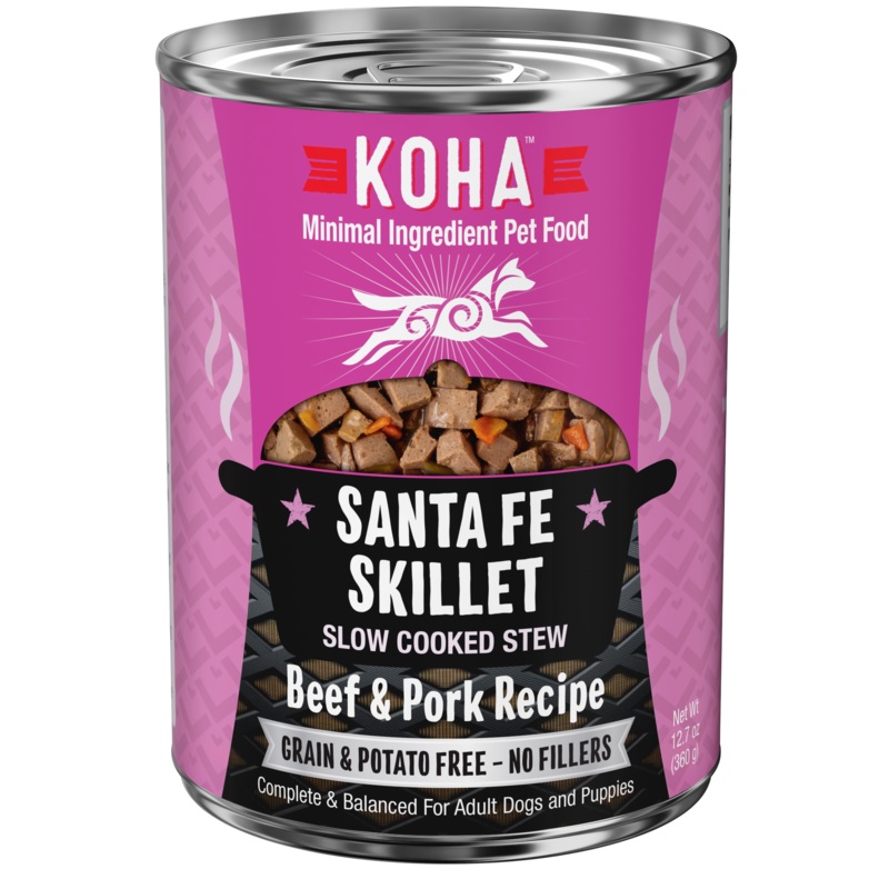 KOHA Santa Fe Skillet Slow Cooked Stew Beef & Pork Recipe for Dogs 12.7oz