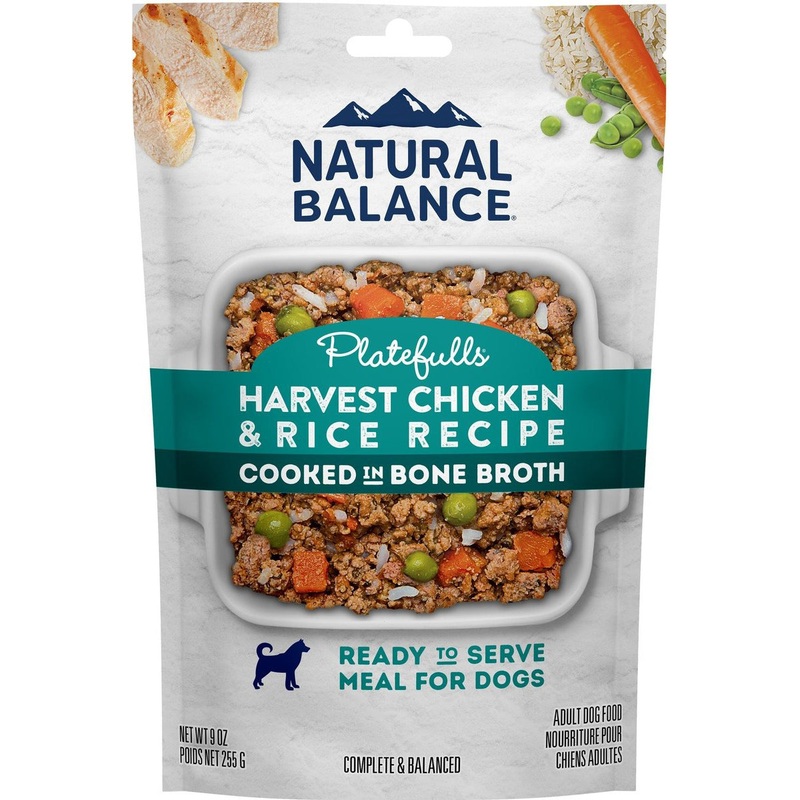 Natural Balance Platefulls Wet Dog Food – Harvest Chicken & Rice – 9oz Pouch