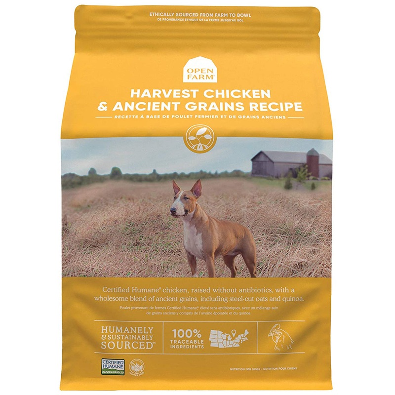 Open Farm Ancient Grains Dry Dog Food – Harvest Chicken & Ancient Grains – 4lb Bag