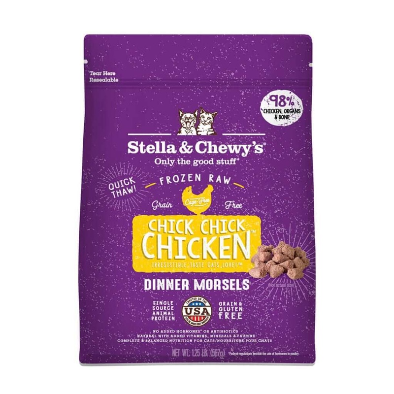 Stella & Chewy’s Dinner Morsels Frozen Raw Cat Food – Chick, Chick Chicken – 3lb Bag