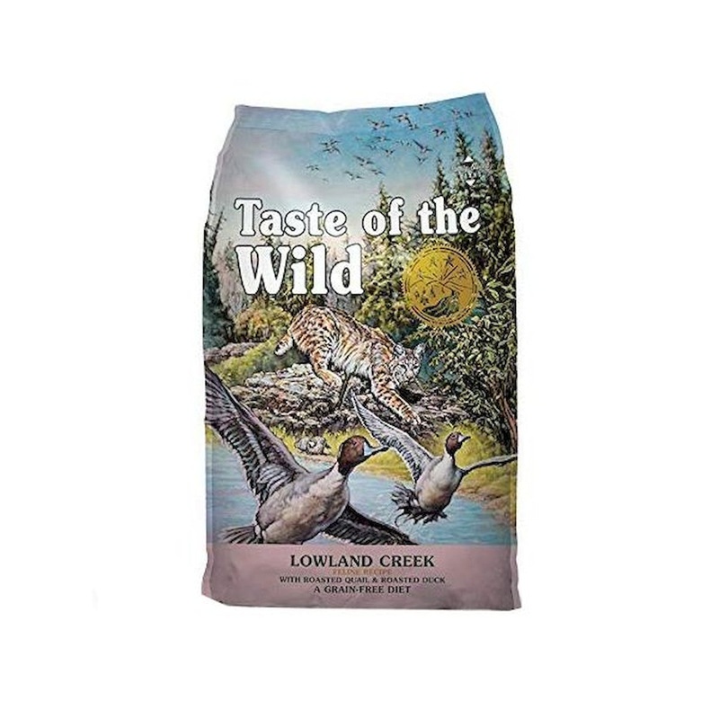 Taste of the Wild Lowland Creek Grain-Free Roasted Quail & Roasted Duck Dry Cat Food 14lb