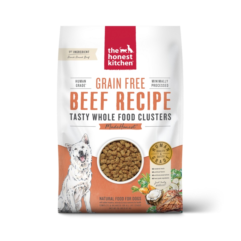 The Honest Kitchen Grain Free Beef Whole Food Clusters – Dry Dog Food – 20lb