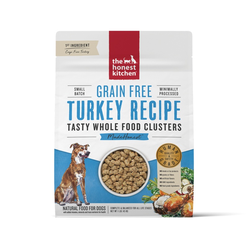 The Honest Kitchen Grain Free Turkey Whole Food Clusters – Dry Dog Food – 1lb