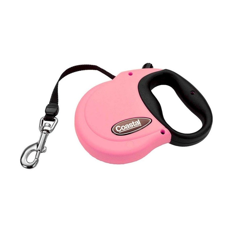 Coastal Power Walker Dog Retractable Leash 16′ Pink Large