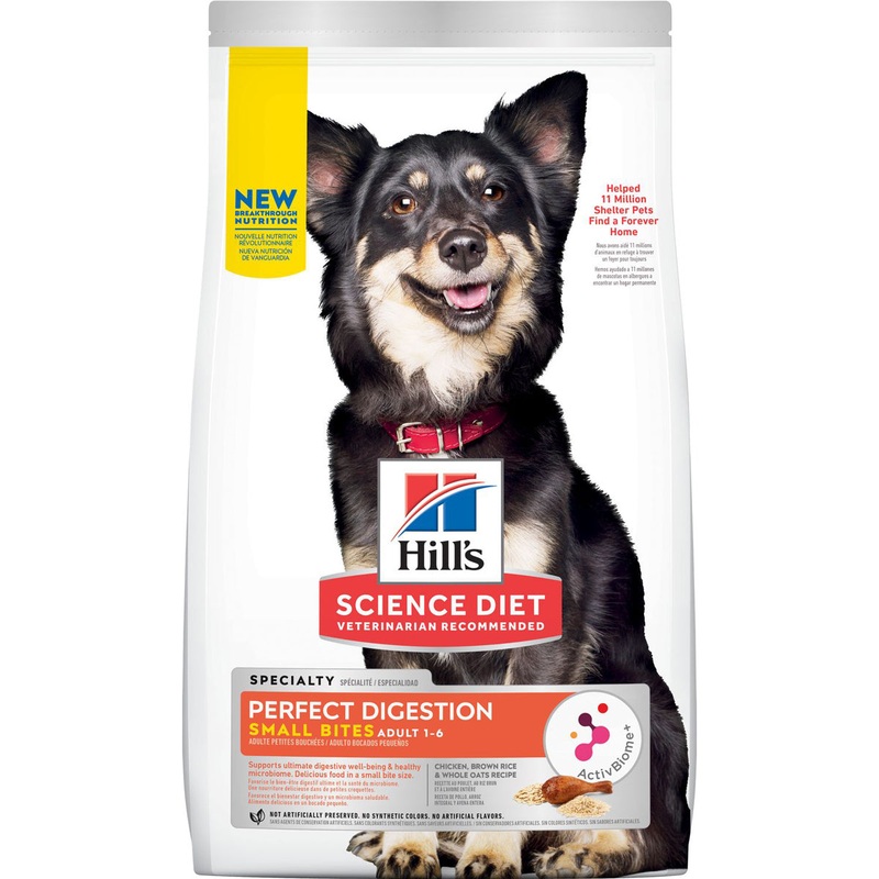 Hill’s Science Diet Perfect Digestion Small Bites Chicken Brown Rice & Whole Oats Recipe Dog Food 3.5lb