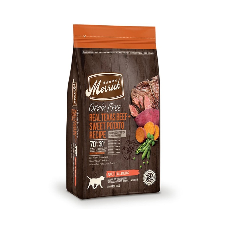 Merrick Grain Free Real Texas Beef Sweet Potato Dog Food 22lb