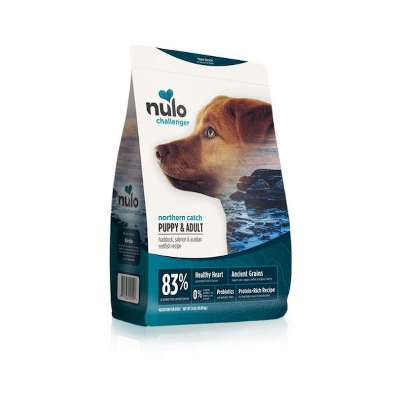 Nulo Challenger Puppy & Adult Dry Dog Food – Haddock, Salmon, & Acadian Redfish, 24lb Bag