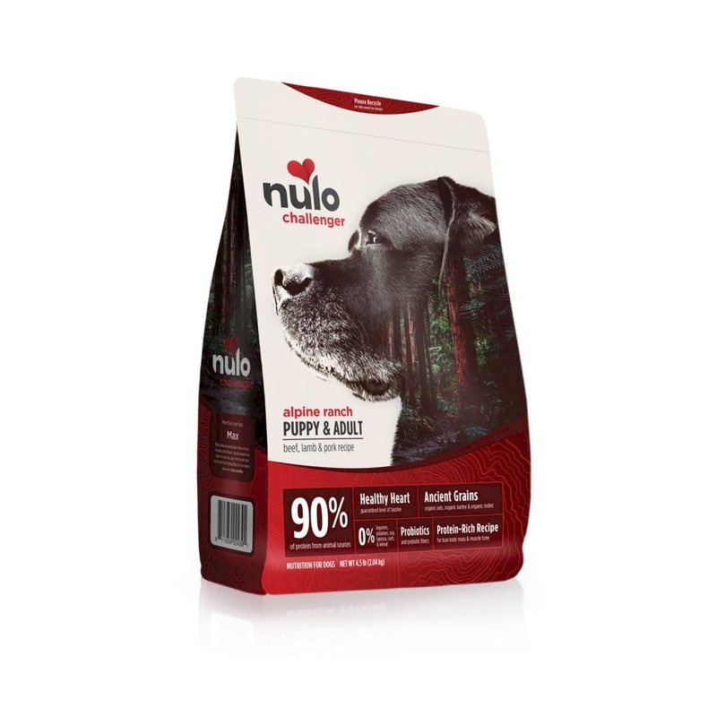 Nulo Challenger Puppy and Adult Dry Dog Food – Beef Lamb & Pork, 24lb Bag