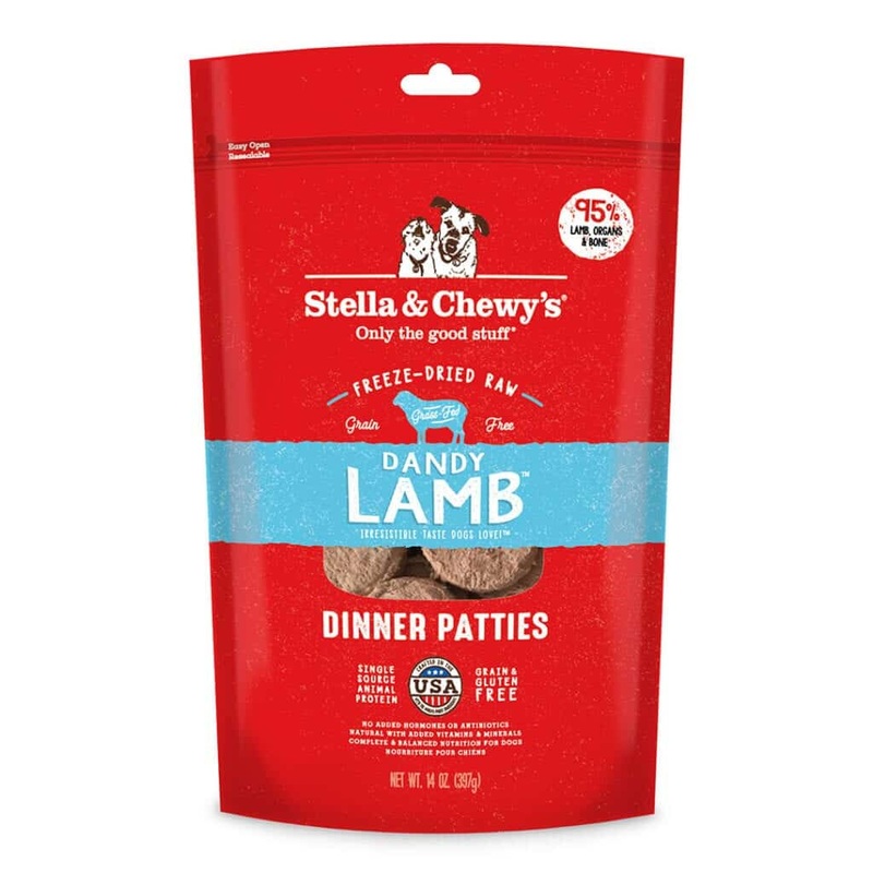 Stella & Chewy’s Dandy Lamb Freeze-Dried Raw Dinner Patties Dog Food 25oz