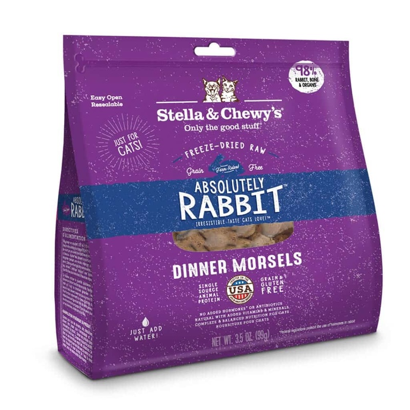Stella & Chewy’s Dinner Morsels Absolutely Rabbit Freeze-Dried Raw  Cat Food 3.5oz