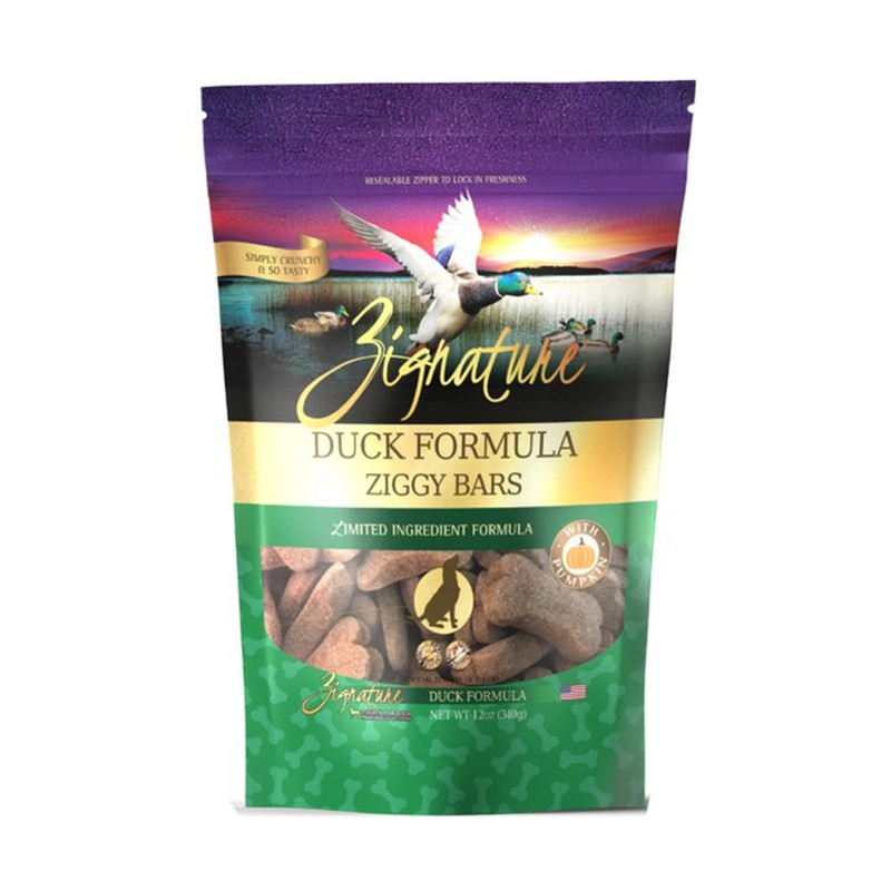 Zignature Ziggy Bars Dog Treats – Duck – 12oz