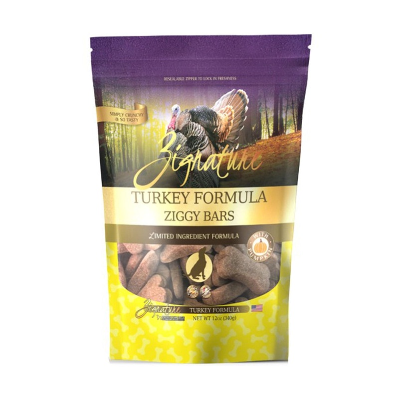 Zignature Ziggy Bars Dog Treats – Turkey – 12oz